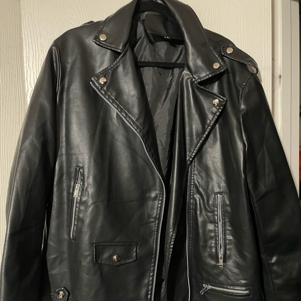 Never Worn Oversized Moto Jacket